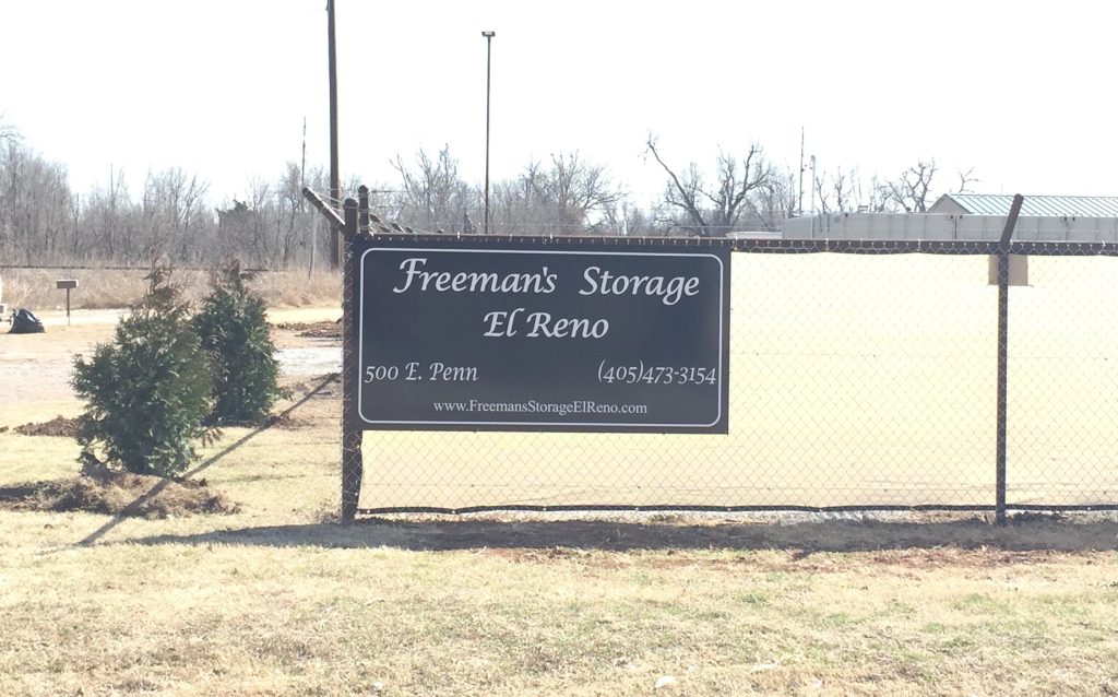 freemans storage sign Freeman's Storage El Reno 500 E. Penn (405)473-3154 www.FreemansStorageElReno.com