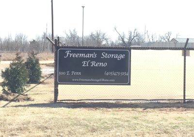 Freeman's Storage El Reno 500 E. Penn (405)473-3154 www.FreemansStorageElReno.com